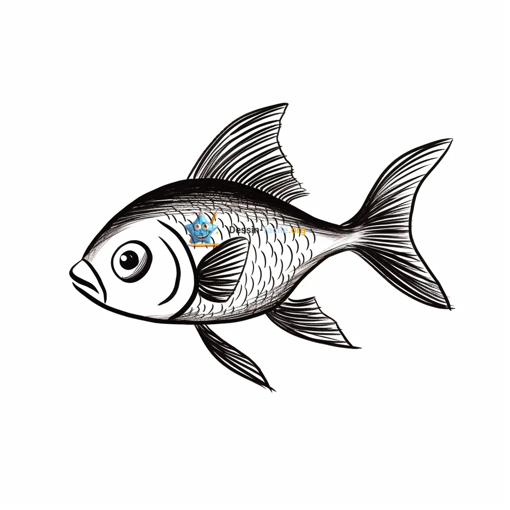 dessin facile poisson